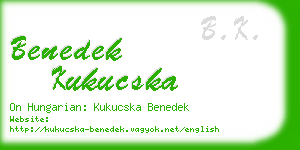 benedek kukucska business card